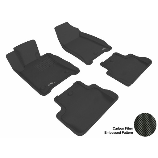 2009 - 2013 Acura TL FWD Custom-fit Black 3D Digital Molded Mats (1st row and 2nd row only)
