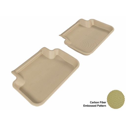 2009 - 2013 Audi A4/S4/RS4 Custom-fit Tan 3D Digital Molded Mats (2nd row only)