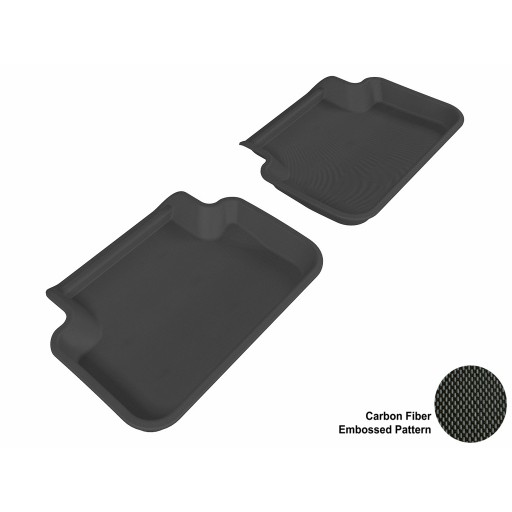 2009 - 2013 Audi A4/S4/RS4 Custom-fit Black 3D Digital Molded Mats (2nd row only)
