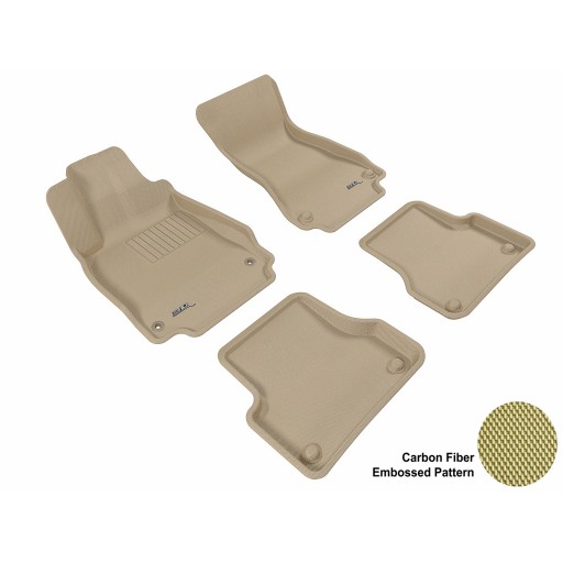 2012 - 2013 Audi A6/S6 Custom-fit Tan 3D Digital Molded Mats (1st row and 2nd row only)