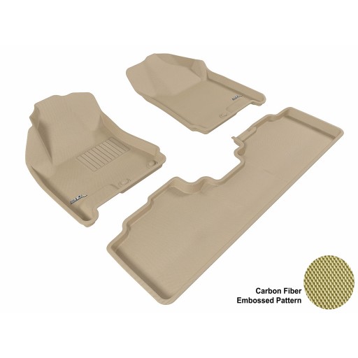 2010 - 2013 Cadillac SRX Custom-fit Tan 3D Digital Molded Mats (1st row and 2nd row only)