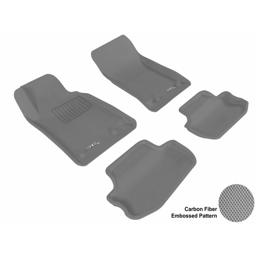 2010 - 2013 Chevrolet Camaro Custom-fit Gray 3D Digital Molded Mats (1st row and 2nd row only)