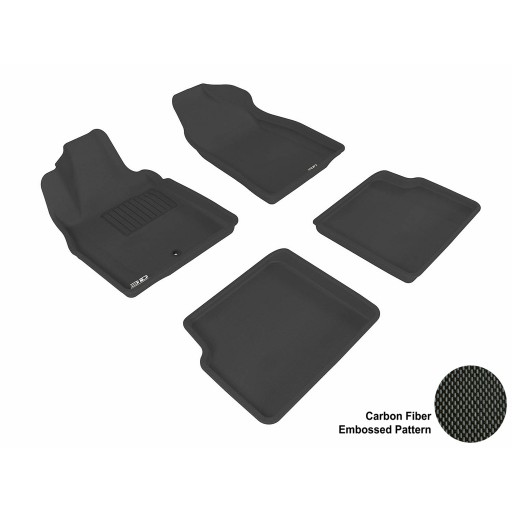 2006 - 2011 Chevrolet HHR Custom-fit Black 3D Digital Molded Mats (1st row and 2nd row only)