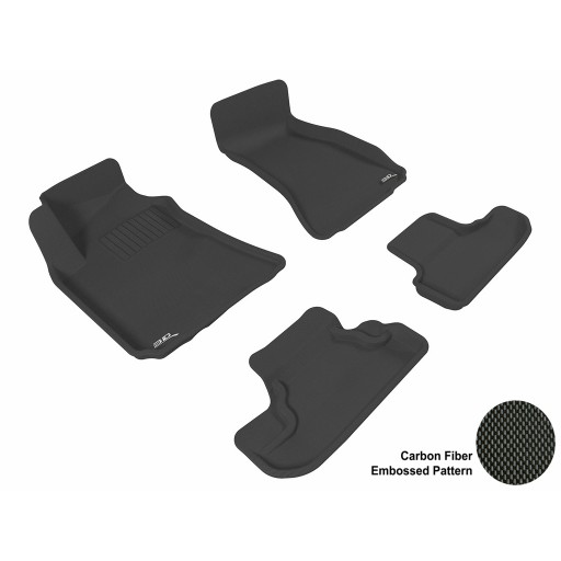 2008 - 2013 Dodge Challenger Custom-fit Black 3D Digital Molded Mats (1st row and 2nd row only)