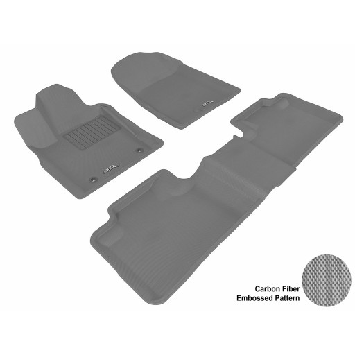 2011 - 2013 Dodge Durango Custom-fit Gray 3D Digital Molded Mats (1st row and 2nd row only)