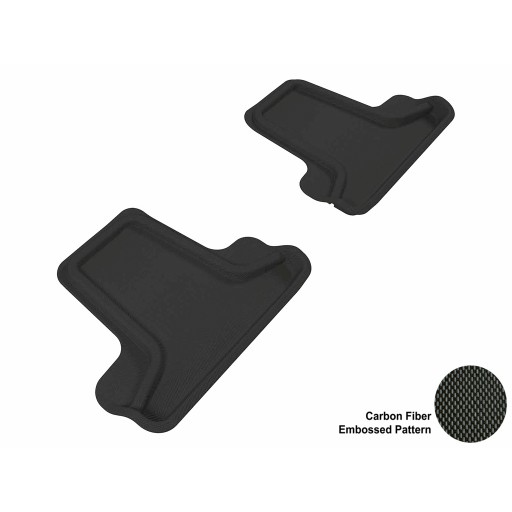 2005 - 2009 Ford Mustang Custom-fit Black 3D Digital Molded Mats (2nd row only)