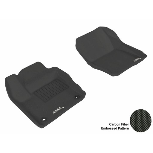 2012 - 2013 Ford Focus Custom-fit Black 3D Digital Molded Mats (1st row only)