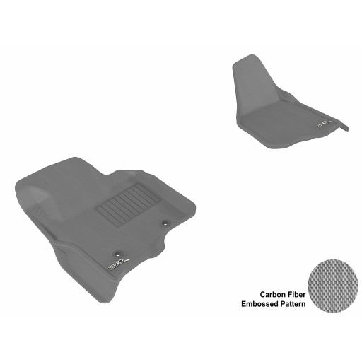 2011 - 2013 Ford F-250/350/450 SD Spr/Crew Cab Custom-fit Gray 3D Digital Molded Mats (1st row only)