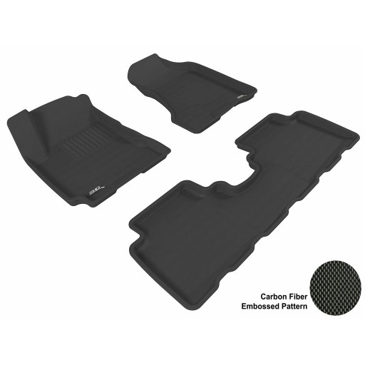 2005 - 2009 Hyundai Tucson Custom-fit Black 3D Digital Molded Mats (1st row and 2nd row only)