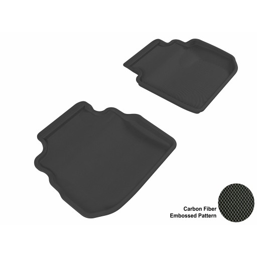 2006 - 2010 Infiniti M35 Custom-fit Black 3D Digital Molded Mats (2nd row only)