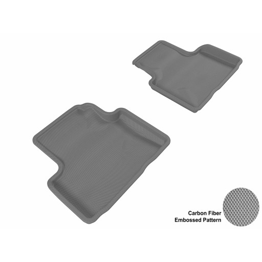 2007 - 2013 Infiniti G35/37 Cpe/Sdn Custom-fit Gray 3D Digital Molded Mats (2nd row only)