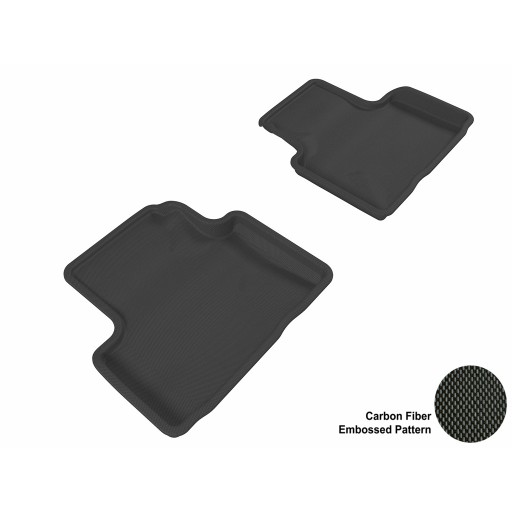 2007 - 2013 Infiniti G35/37 Cpe/Sdn Custom-fit Black 3D Digital Molded Mats (2nd row only)