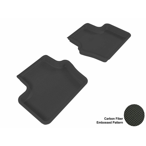 2007 - 2013 Jeep Compass Custom-fit Black 3D Digital Molded Mats (2nd row only)