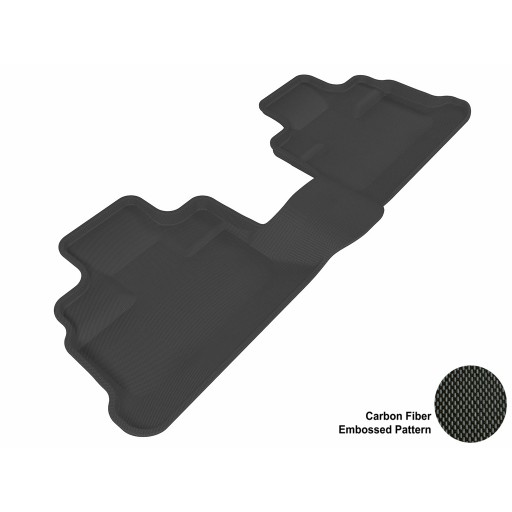 2007 - 2013 Jeep Wrangler Unlimited Custom-fit Black 3D Digital Molded Mats (2nd row only)