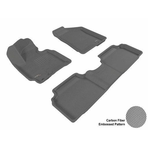 2010 - 2013 Kia Sportage Custom-fit Gray 3D Digital Molded Mats (1st row and 2nd row only)