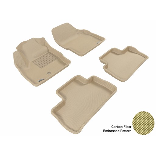 2007 - 2013 Land Rover LR2 Custom-fit Tan 3D Digital Molded Mats (1st row and 2nd row only)
