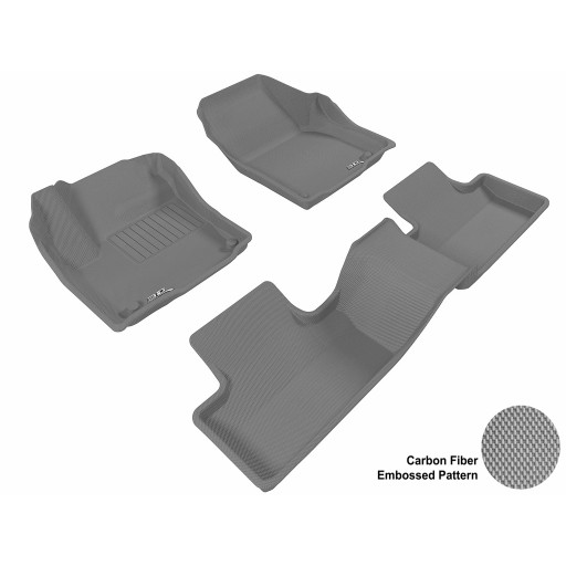 2012 - 2013 Land Rover Range Rover Evoque Custom-fit Gray 3D Digital Molded Mats (1st row and 2nd row only)