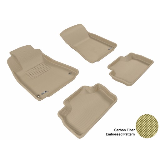 2006 - 2012 Lexus IS250/350/ISF Custom-fit Tan 3D Digital Molded Mats (1st row and 2nd row only)