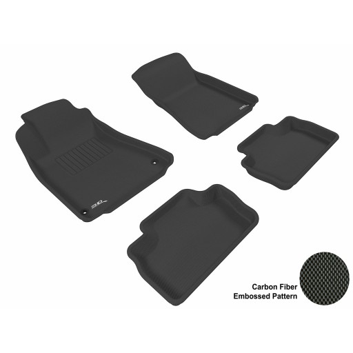 2006 - 2012 Lexus IS250/350/ISF Custom-fit Black 3D Digital Molded Mats (1st row and 2nd row only)