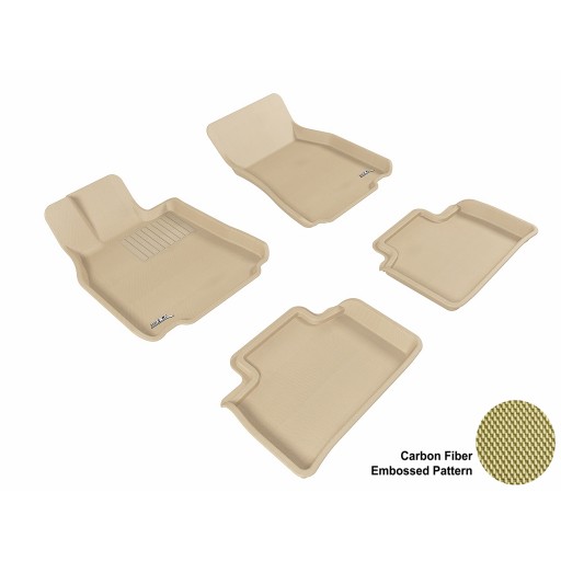 2007 - 2012 Lexus LS460 Custom-fit Tan 3D Digital Molded Mats (1st row and 2nd row only)