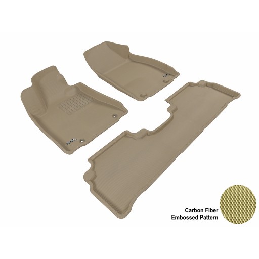 2010 - 2012 Lexus RX350/450H Custom-fit Tan 3D Digital Molded Mats (1st row and 2nd row only)