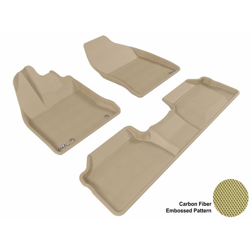 2011 - 2013 Lexus CT200H Custom-fit Tan 3D Digital Molded Mats (1st row and 2nd row only)