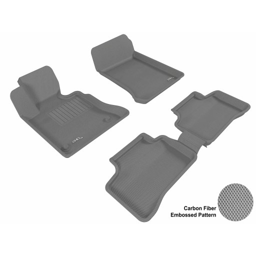 2009 - 2012 Mercedes Benz GLK-Class Custom-fit Gray 3D Digital Molded Mats (1st row and 2nd row only)