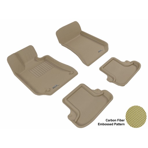 2010 - 2013 Mercedes Benz E-Class (C207) Cpe/Conv Custom-fit Tan 3D Digital Molded Mats (1st row and 2nd row only)