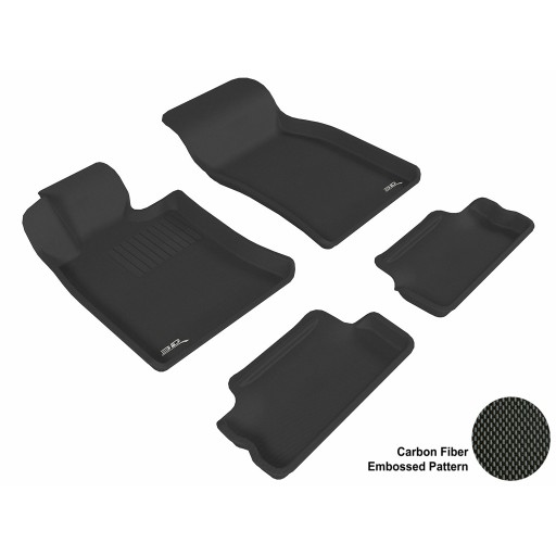 2007 - 2013 Mini Cooper/Cooper-S Custom-fit Black 3D Digital Molded Mats (1st row and 2nd row only)