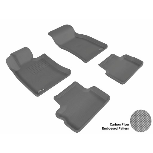 2008 - 2013 Mini Clubman Custom-fit Gray 3D Digital Molded Mats (1st row and 2nd row only)