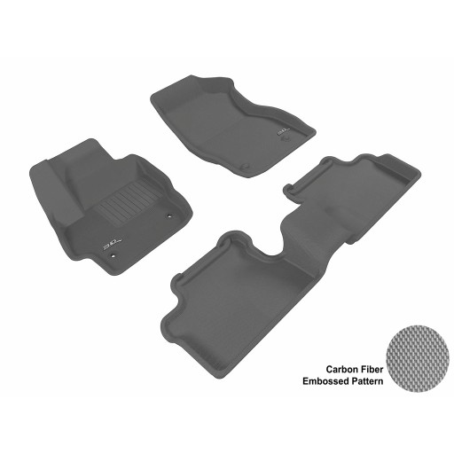 2010 - 2013 Mazda Mazda3 Custom-fit Gray 3D Digital Molded Mats (1st row and 2nd row only)