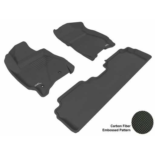 2010 - 2011 Mazda Tribute Custom-fit Black 3D Digital Molded Mats (1st row and 2nd row only)