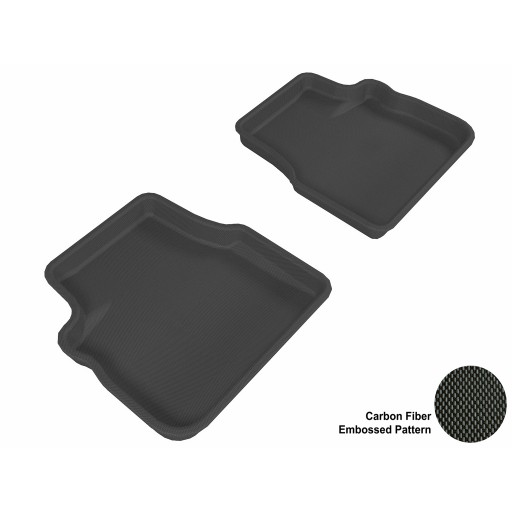 2009 - 2013 Subaru Forester Custom-fit Black 3D Digital Molded Mats (2nd row only)