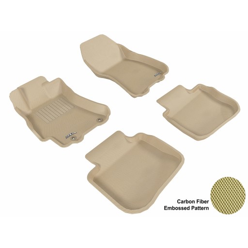 2010 - 2013 Subaru Outback Custom-fit Tan 3D Digital Molded Mats (1st row and 2nd row only)