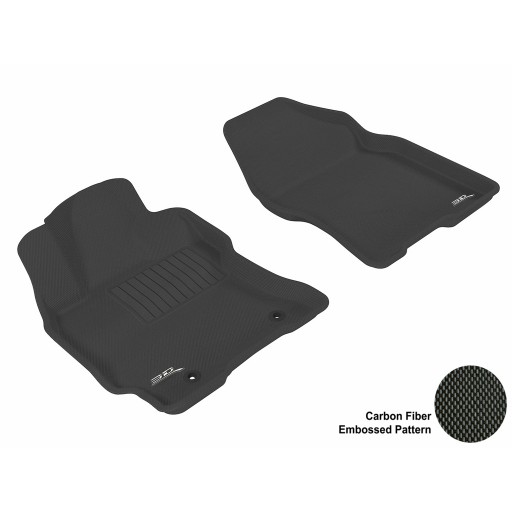 2004 - 2009 Toyota Prius Custom-fit Black 3D Digital Molded Mats (1st row only)