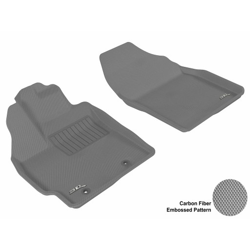 2010 - 2011 Toyota Prius Custom-fit Gray 3D Digital Molded Mats (1st row only)