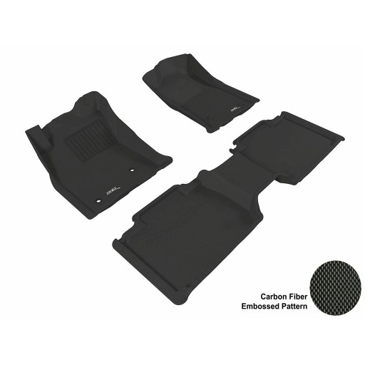 2005 - 2011 Toyota Tacoma Access Cab Custom-fit Black 3D Digital Molded Mats (1st row and 2nd row only)