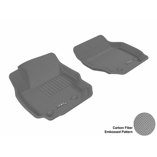 2007 - 2012 Volvo S80 Custom-fit Gray 3D Digital Molded Mats (1st row only)