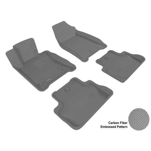 2009 - 2013 Acura TL FWD Custom-fit Gray 3D Digital Molded Mats (1st row and 2nd row only)