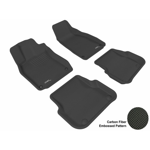 2005 - 2011 Audi A6/S6/RS6 Custom-fit Black 3D Digital Molded Mats (1st row and 2nd row only)