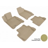 2009 - 2013 Acura TL FWD Custom-fit Tan 3D Digital Molded Mats (1st row and 2nd row only)