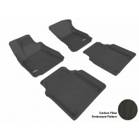 2011 - 2013 Audi A8L Custom-fit Black 3D Digital Molded Mats (1st row and 2nd row only)