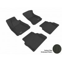 2011 - 2013 Audi A8 Custom-fit Black 3D Digital Molded Mats (1st row and 2nd row only)