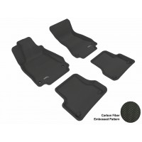 2012 - 2013 Audi A7 Custom-fit Black 3D Digital Molded Mats (1st row and 2nd row only)
