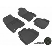2006 - 2011 Buick Lucerne Custom-fit Black 3D Digital Molded Mats (1st row and 2nd row only)