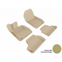 2007 - 2013 BMW 3 Series Convertible (E93) Custom-fit Tan 3D Digital Molded Mats (1st row and 2nd row only)