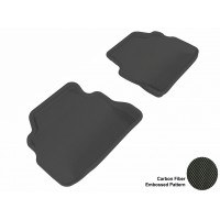 2007 - 2011 BMW 3 Series Coupe (E92) Custom-fit Black 3D Digital Molded Mats (2nd row only)