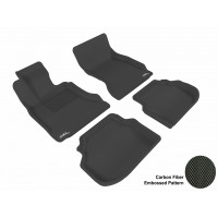 2011 - 2013 BMW 5 Series (F10) Custom-fit Black 3D Digital Molded Mats (1st row and 2nd row only)