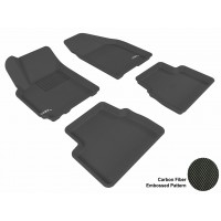2007 - 2011 Chevrolet Aveo Custom-fit Black 3D Digital Molded Mats (1st row and 2nd row only)