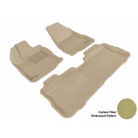 2010 - 2012 Chevrolet/ GMC Equinox/ Terrain Custom-fit Tan 3D Digital Molded Mats (1st row and 2nd row only)